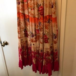 Forbidden Los Angeles floral maxi skirt